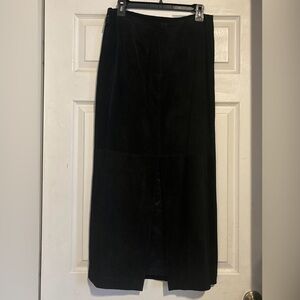 Valerie Stevens Black Maxi Skirt 100 leather size 10
